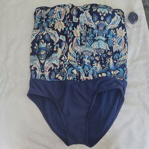 Floral Patterned One-Piece Swimsuit